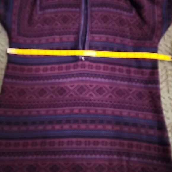 vntge Eddie Bauer men knitted fair isle 1/2 zip navy maroon sweater sz XL y2k - Picture 12 of 16